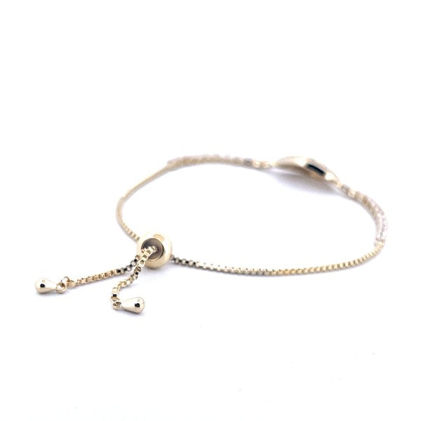 18K Gold Plated Evil Eye Tennis Bracelet with Whit