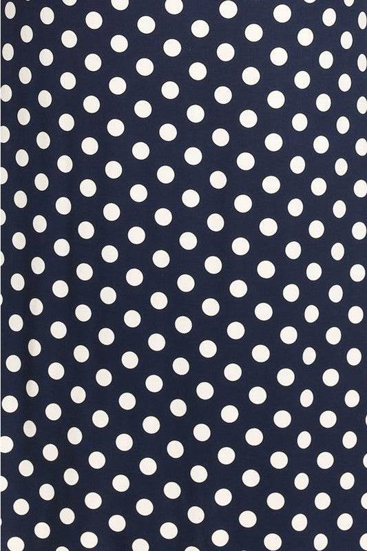 Plus size Polka dot maxi length skirt