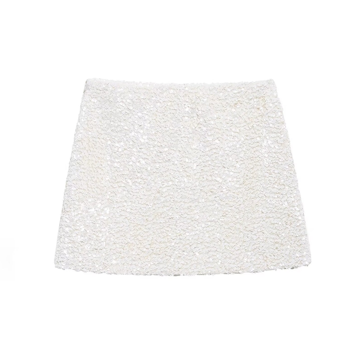 Winter Women Clothing Fashionable Simple Beads Decoration A line Short Skirt