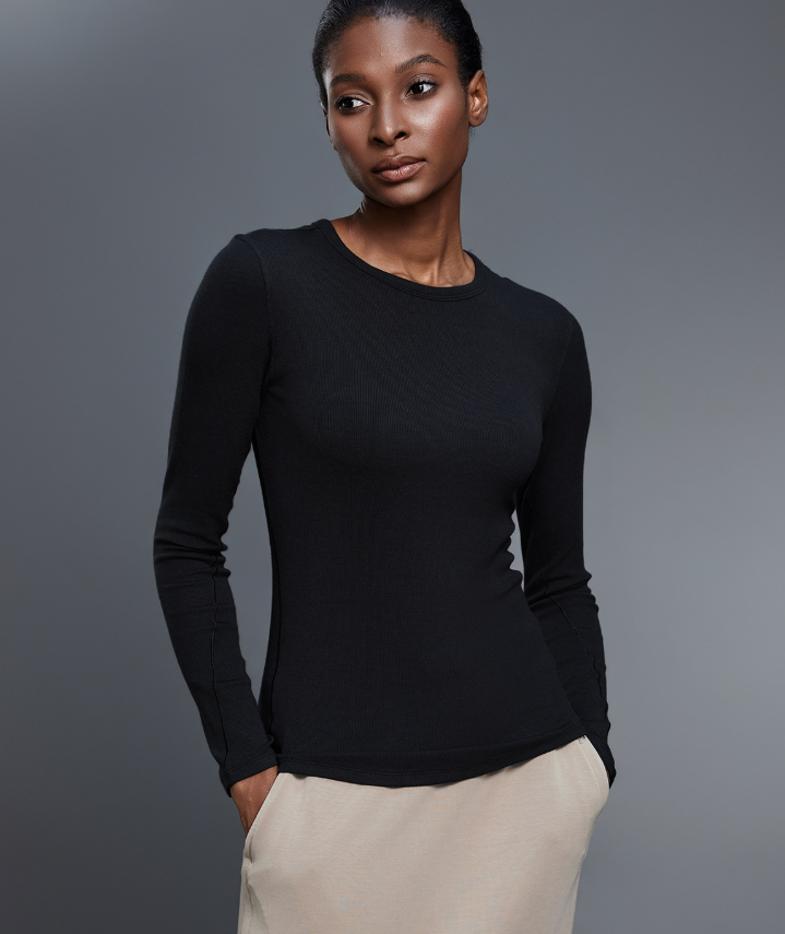 Soft Skin Friendly Sports T shirt Women Elastic Slim Fit Slimming Fitness Yoga Wear Long Sleeved Top