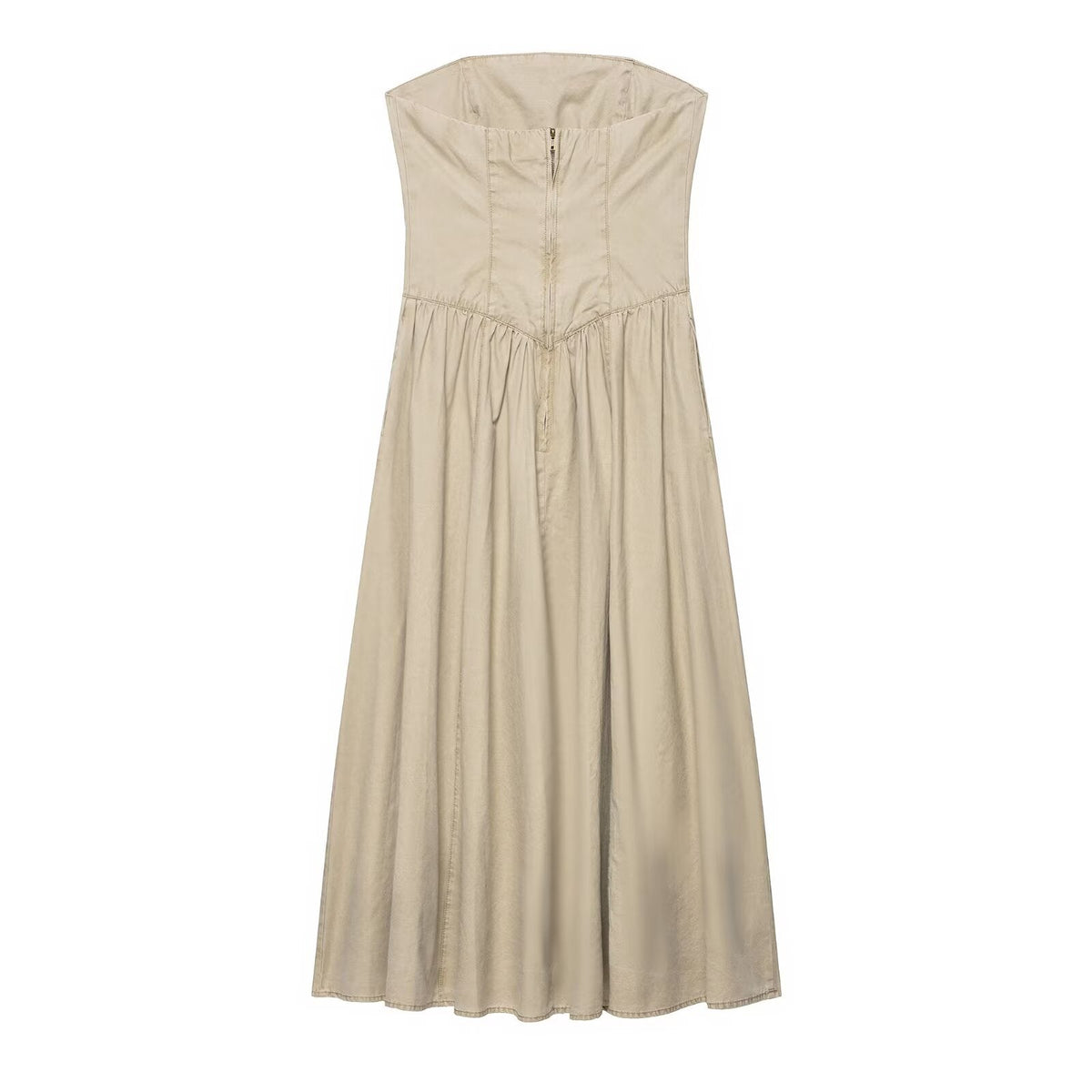 Fall Women Clothing Simple Slim Tube Top Dress