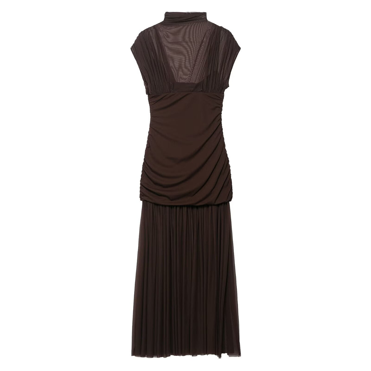 Summer Floral Ribbon Silk Net Stitching Dress