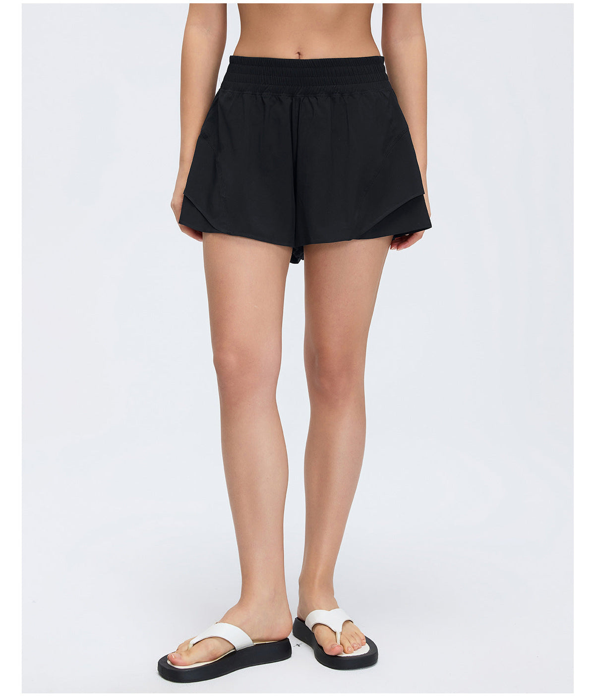 Summer Quick Drying High Waist Track Shorts Women Lining Anti Exposure Lightweight Breathable Yoga Fitness Shorts