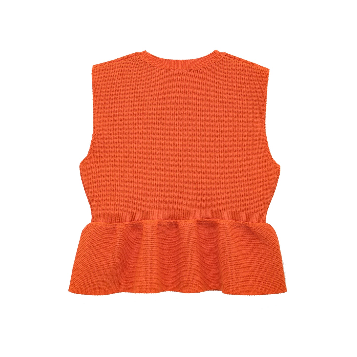 Spring Women Clothing Design Cropped Short Top Hem Knitted Top