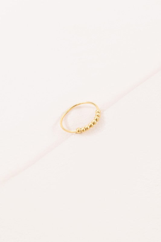 Veria Beaded Ring | Gold (18K)