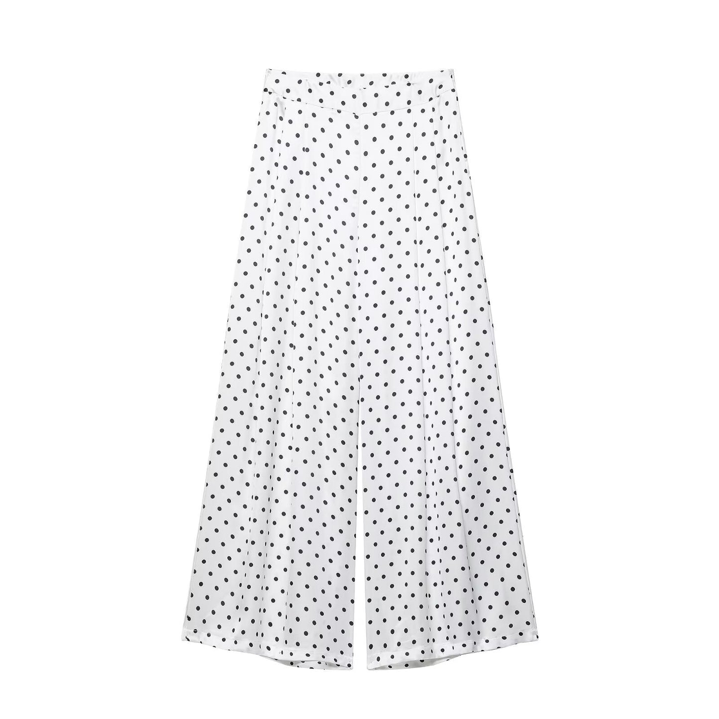 Women Clothing Summer Elegant Polka Dot Printed Top Polka Dot Printed Trousers