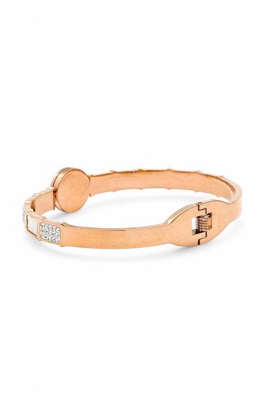 Iconic Stainless Steel Designed Hinge Bangle