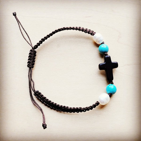 xxAdjustable Woven Turquoise Braided Bracelet