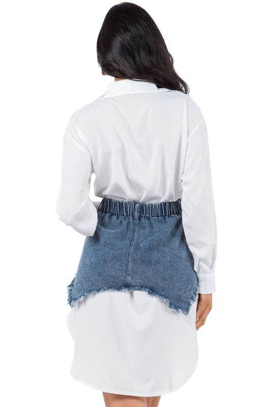 WOMEN FASHION SHIRT DRESS