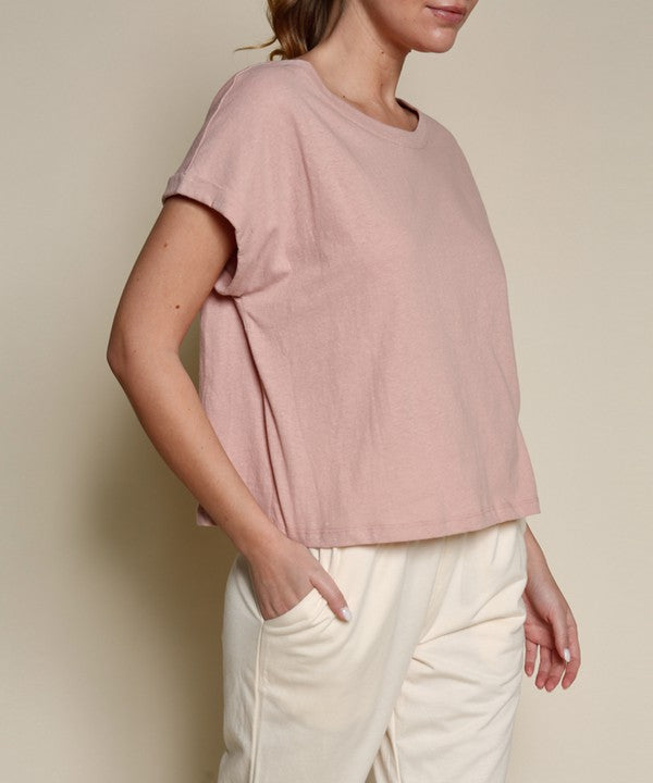 RECYCLED COTTON PLAIN CROP
