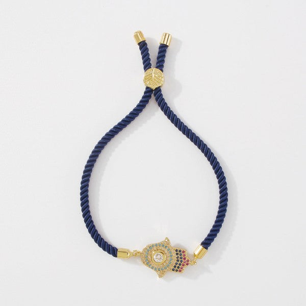 18K Gold Plated Hamsa Cord Bracelets