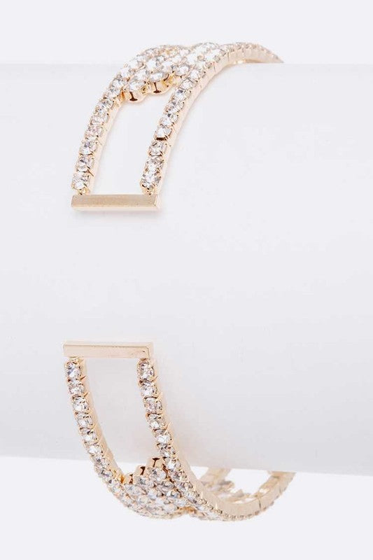 Rhinestone Bridal Open Cuff