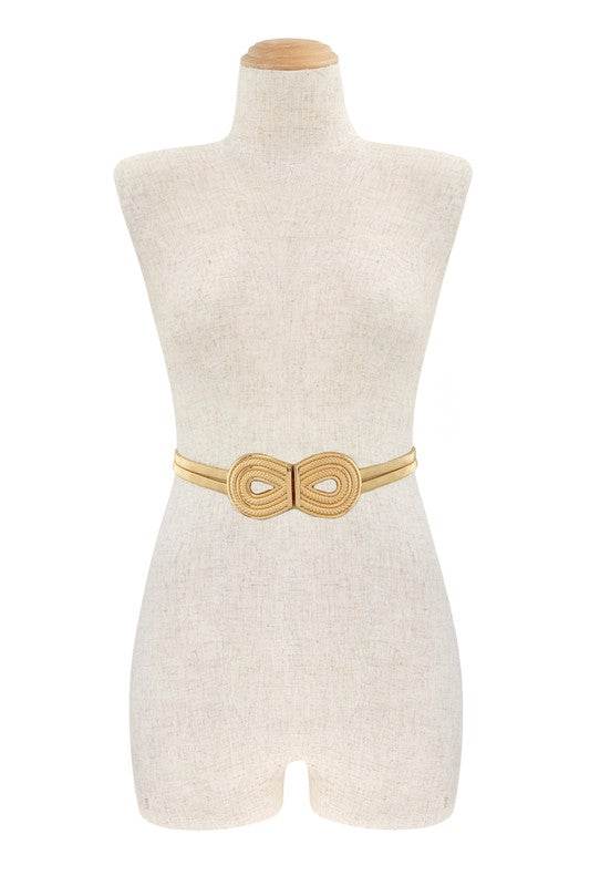 U Shape Buckled Metal Elastic Belt