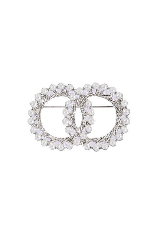 Vintage Double Circle Brooch