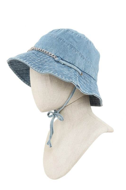 H Metal Accent Bucket Hat