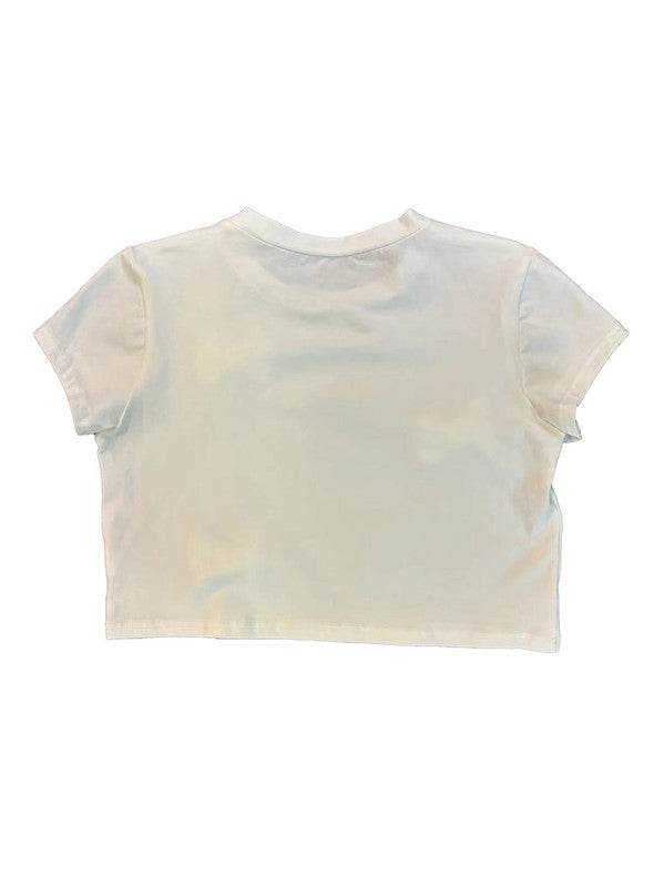 Cropped bow tee