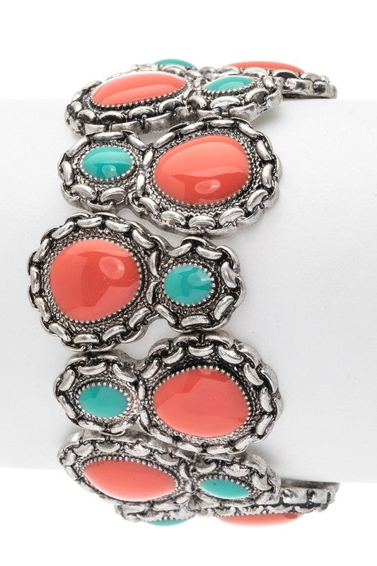 Squash Blossom Wester Stretch Bracelet