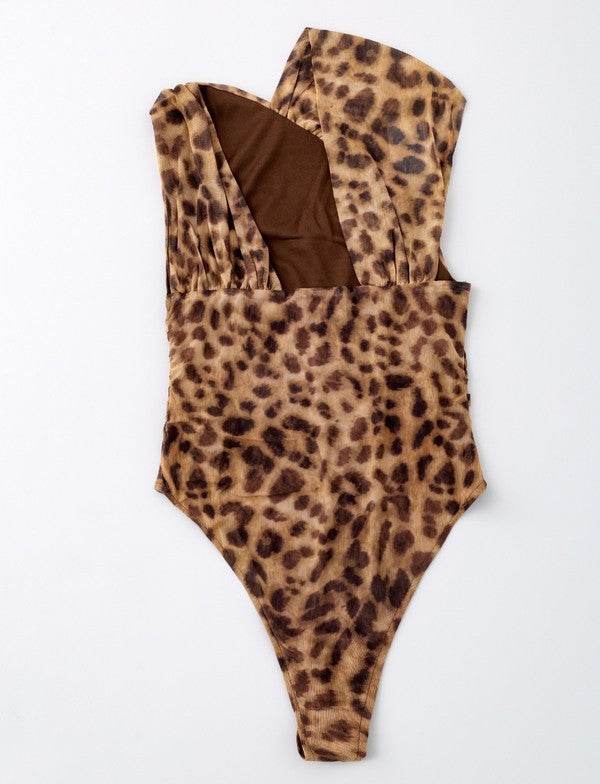 Leopard one piece swimsuit