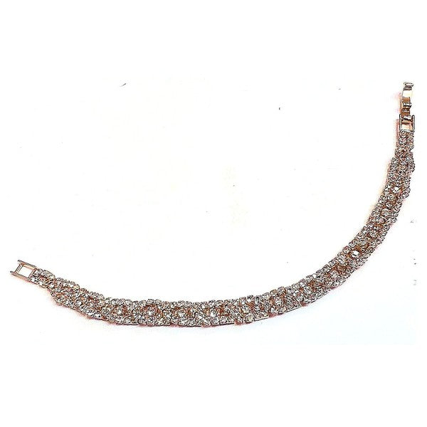 Shimmering Rhinestone Wired Bracelet