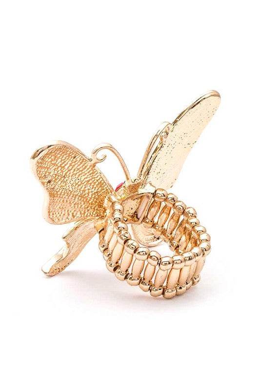 Crystal Butterfly Iconic Stretch Ring