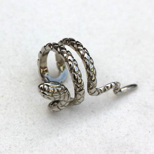 316L Stainless Steel Snake Double Ring Fake