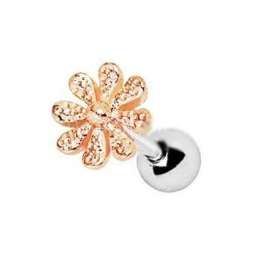 Rose Gold Plated Daisy Flower Cartilage Earring