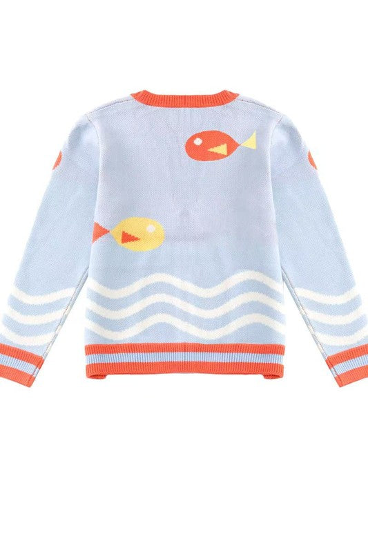 Fish bowl knit cardigan