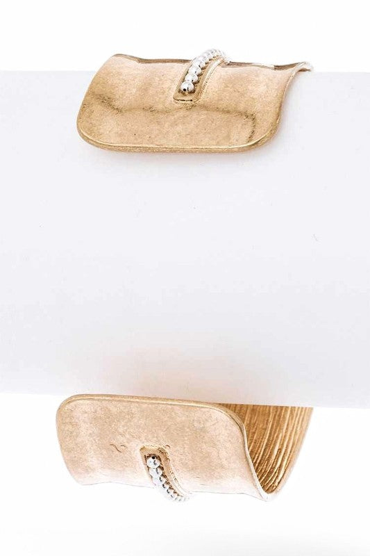 2 Tone Matte Finish Adjustable Open Cuff