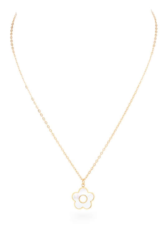 MOP Flower Pendant Neckle