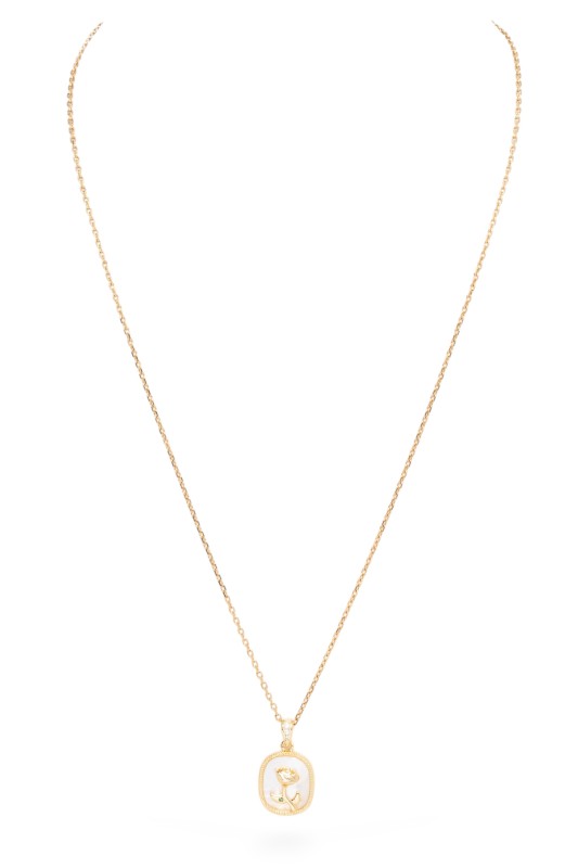 Rose MOP Dainty Pendant Necklace
