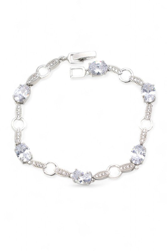 Cubic Zirconia Flower Bracelet