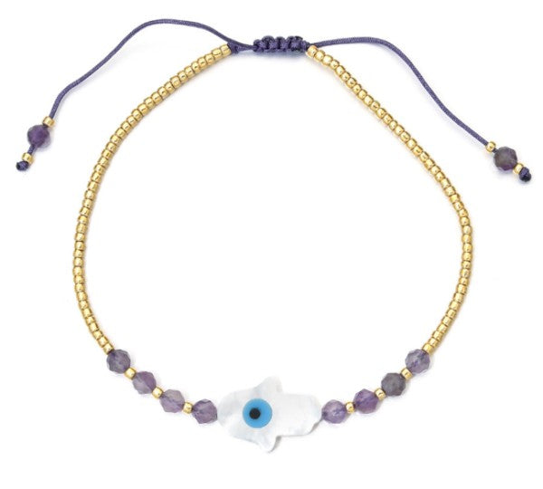 Hamsa Evil Eye Beaded Bracelet