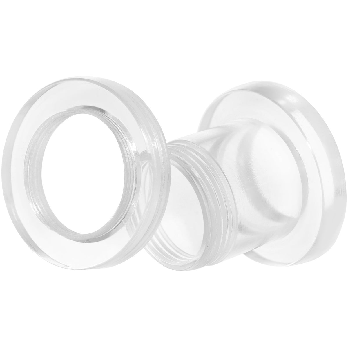 0G Clear Acrylic Screw Fit Tunnel Plug Set
