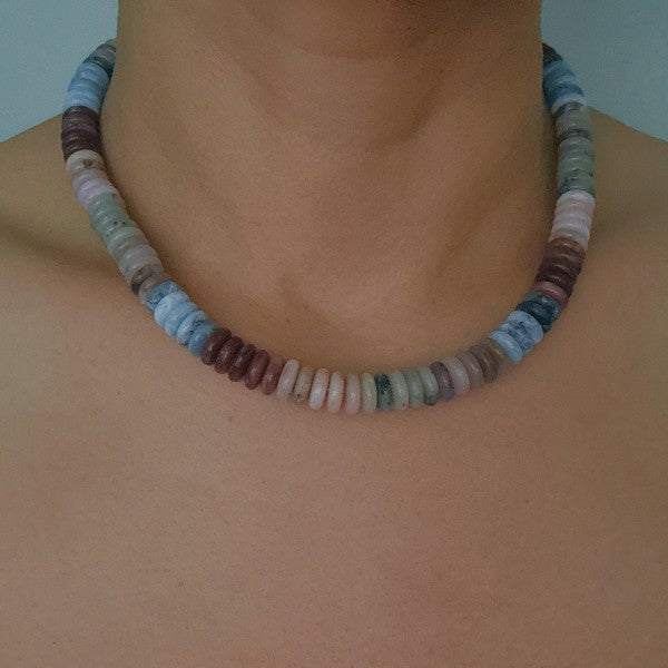 Blush & Earthy Canyon Natural Stone Beaded Necklac
