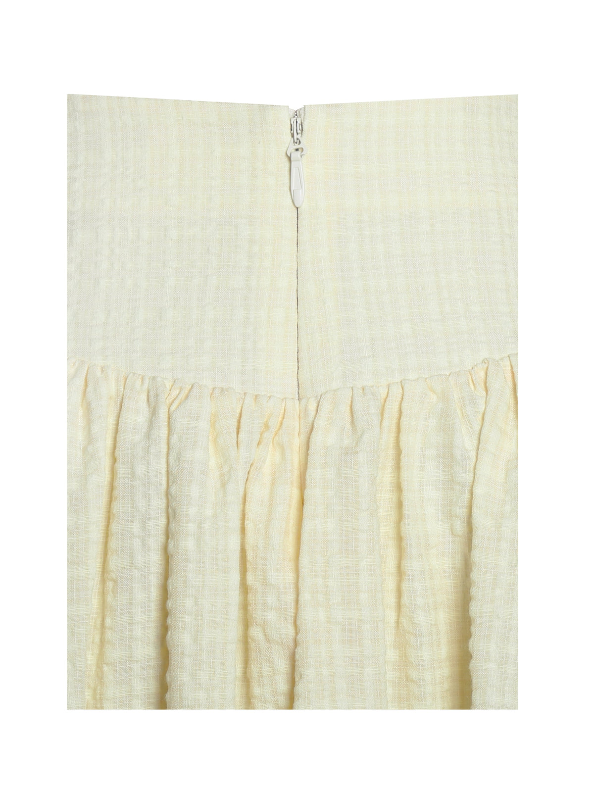 Odelie Yellow Drop Waist Seersucker Full Skirt