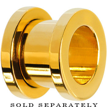 4G Gold Plated Screw Fit Tunnel