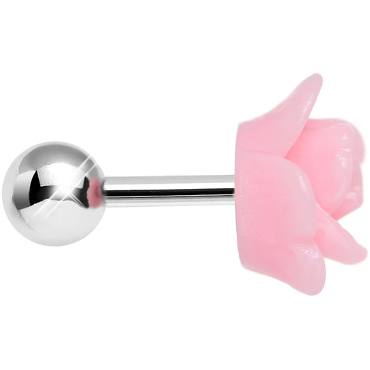 16G Baby Pink Courtship Rose Cartilage Tragus Earring