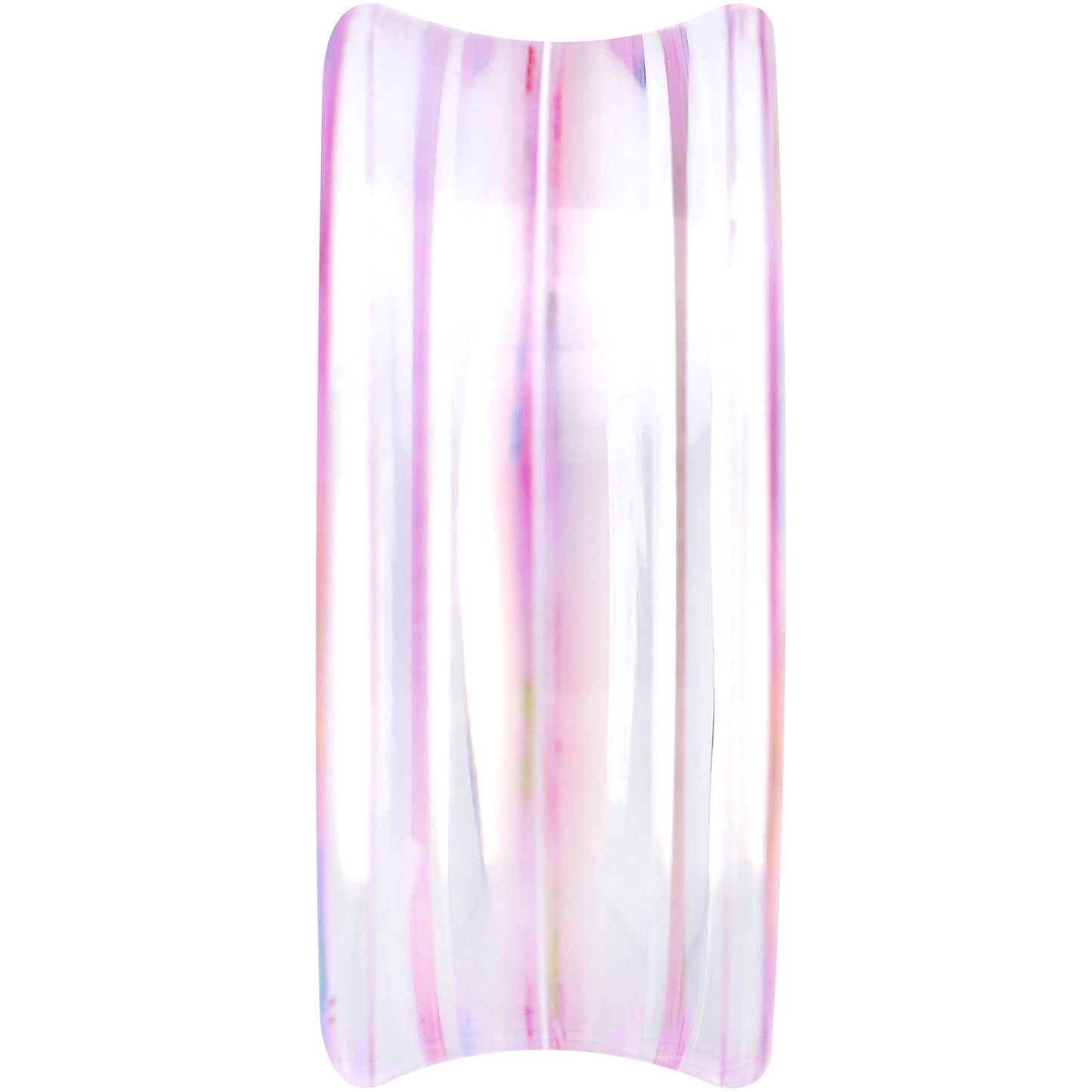 34mm Acrylic Pink Multicolored Flower Power Saddle Plug