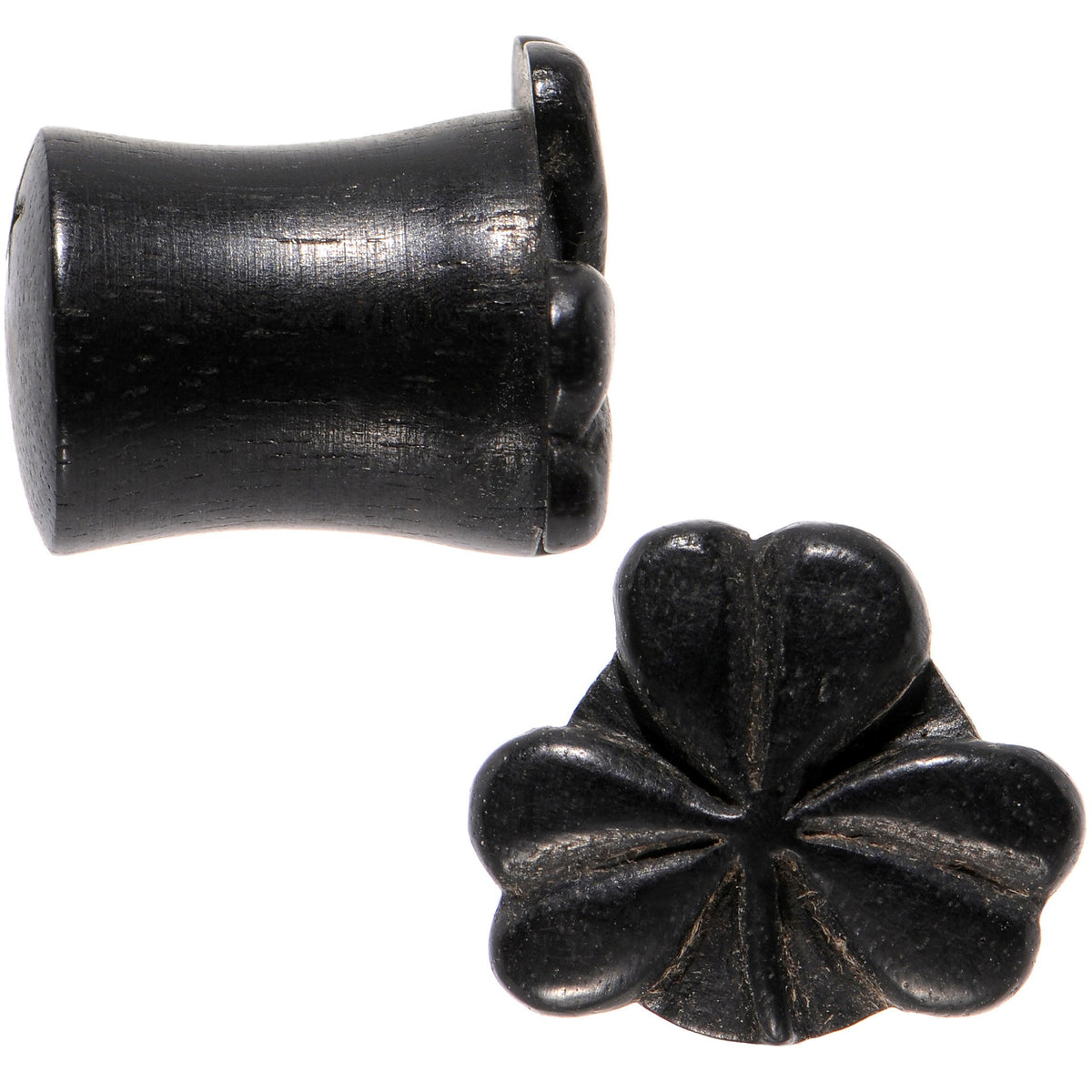 0G Organic Arang Wood Shamrock Single Flare Plug Set