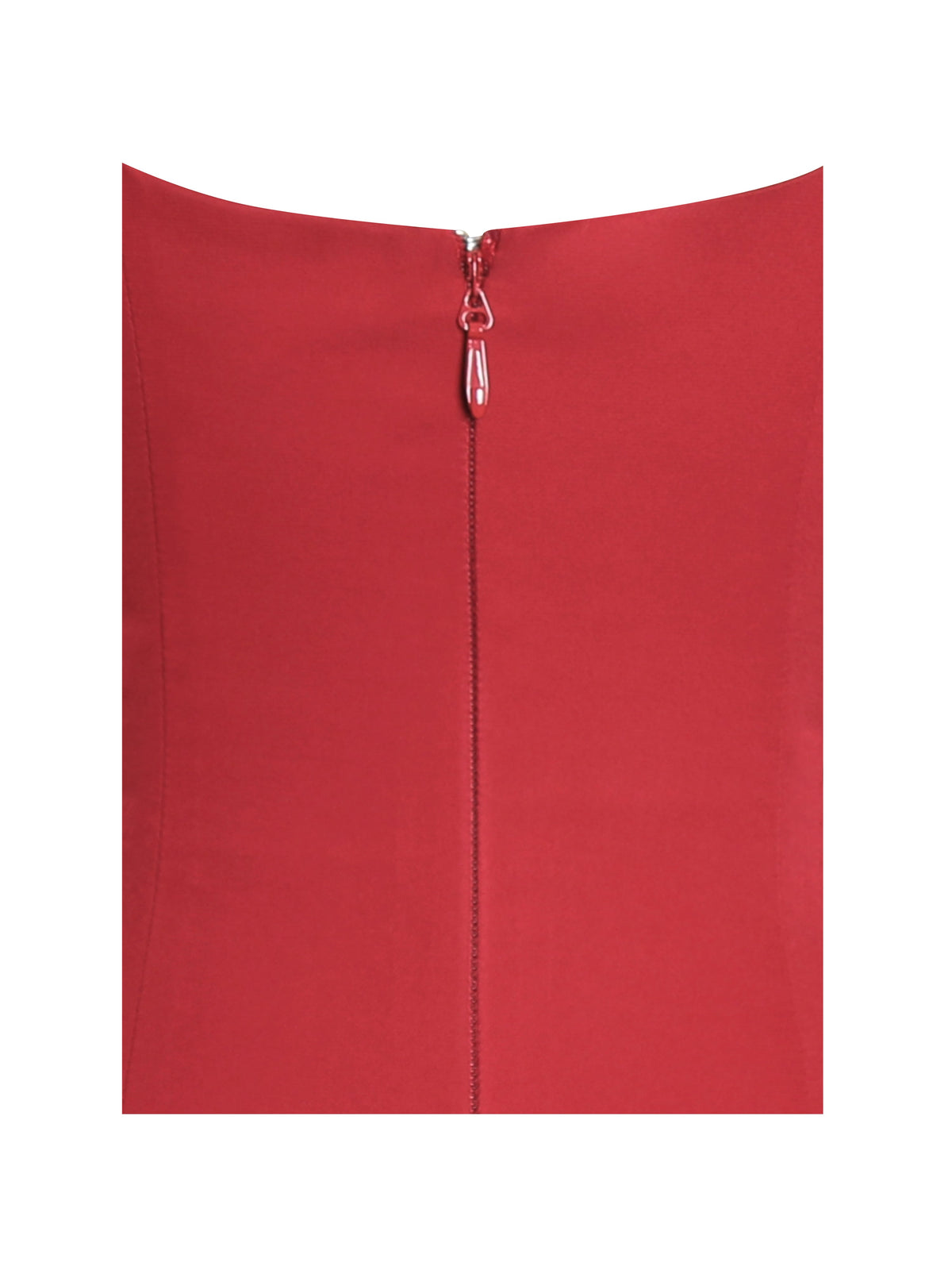 Nahla Red Drop Waist Midi Dress with Buttons