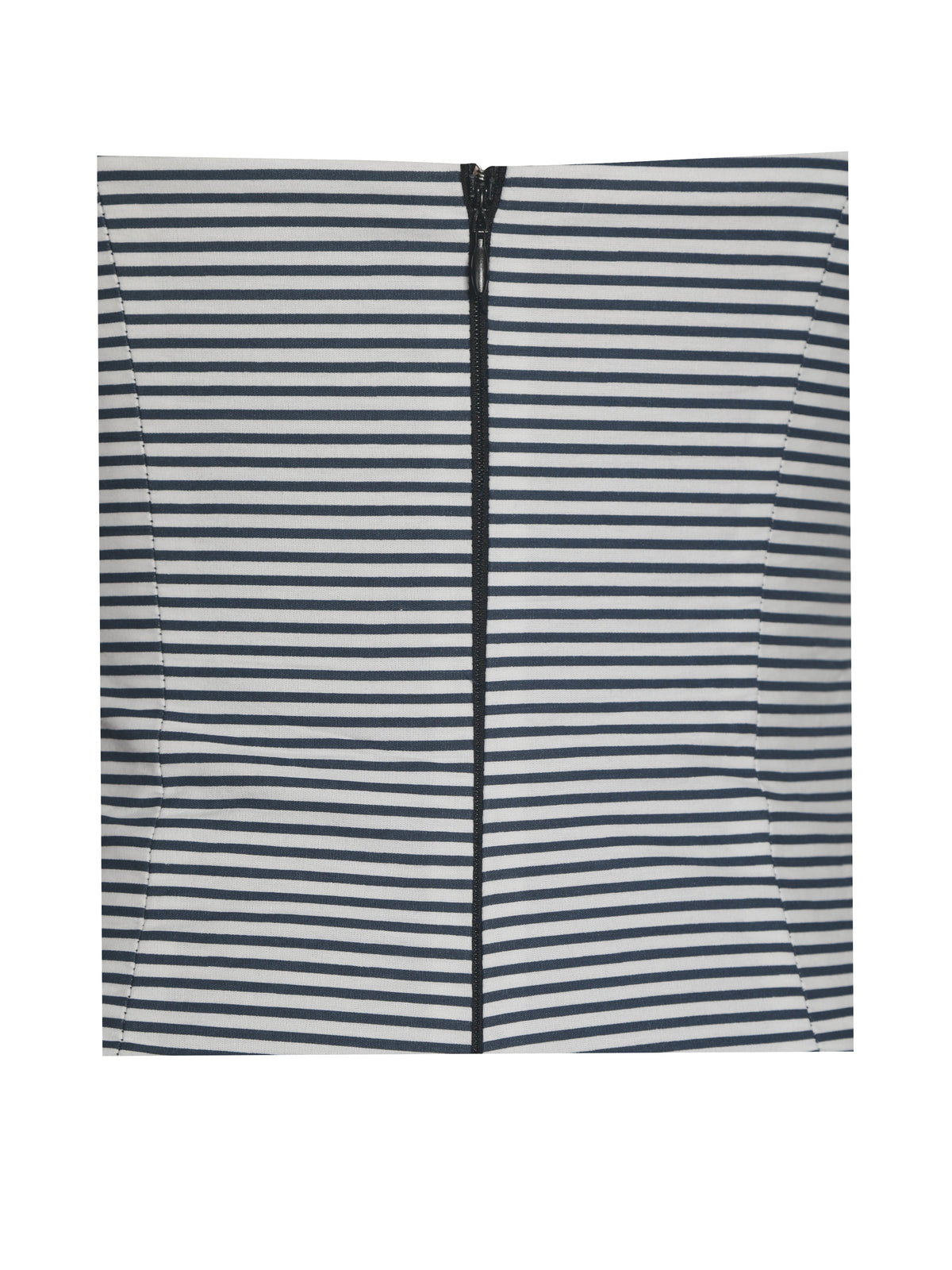 Melody Navy Blue Railroad Stripe Halter Drop Waist Mini Dress