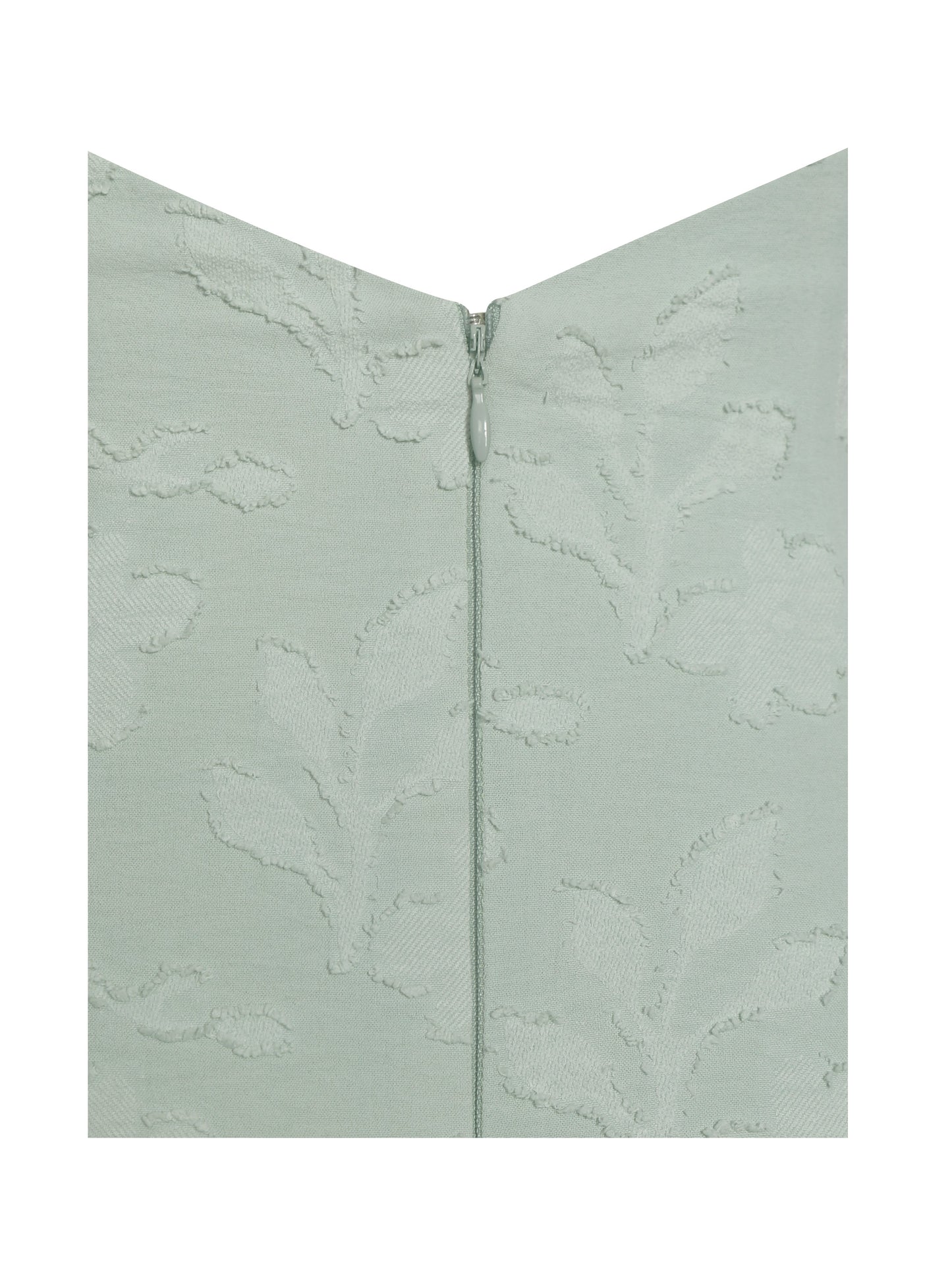 Magda Mint Green Deep V Neck Halter A-line Midi Dress