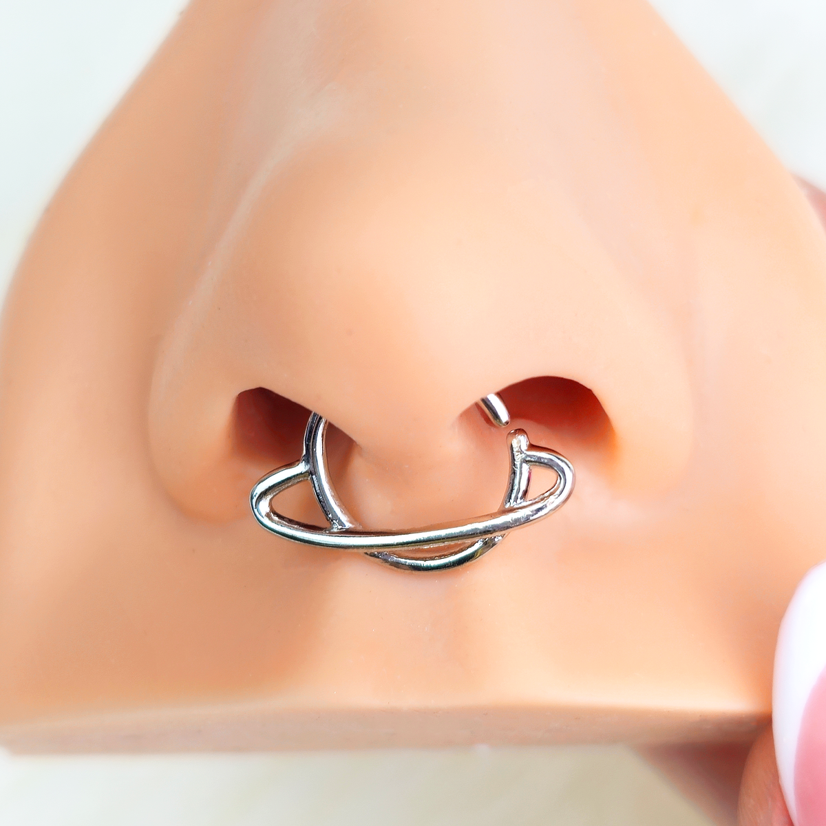 16G 3/8 Saturn Planet Septum Ring