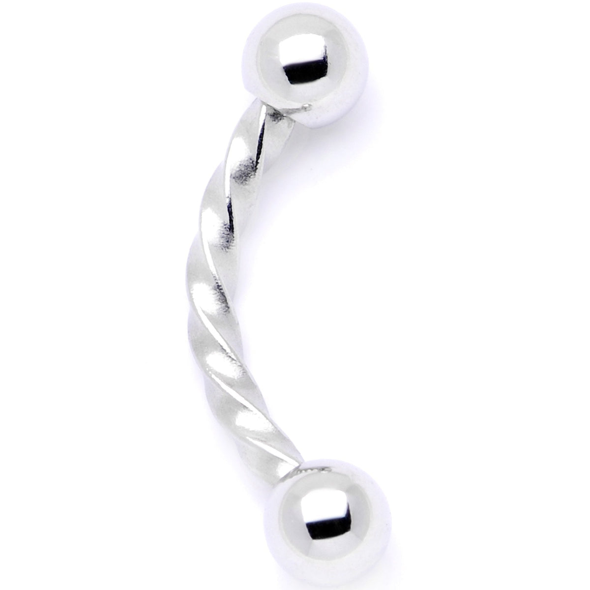 16G 5/16 Twisted Style Curved Eyebrow Rook Piercing