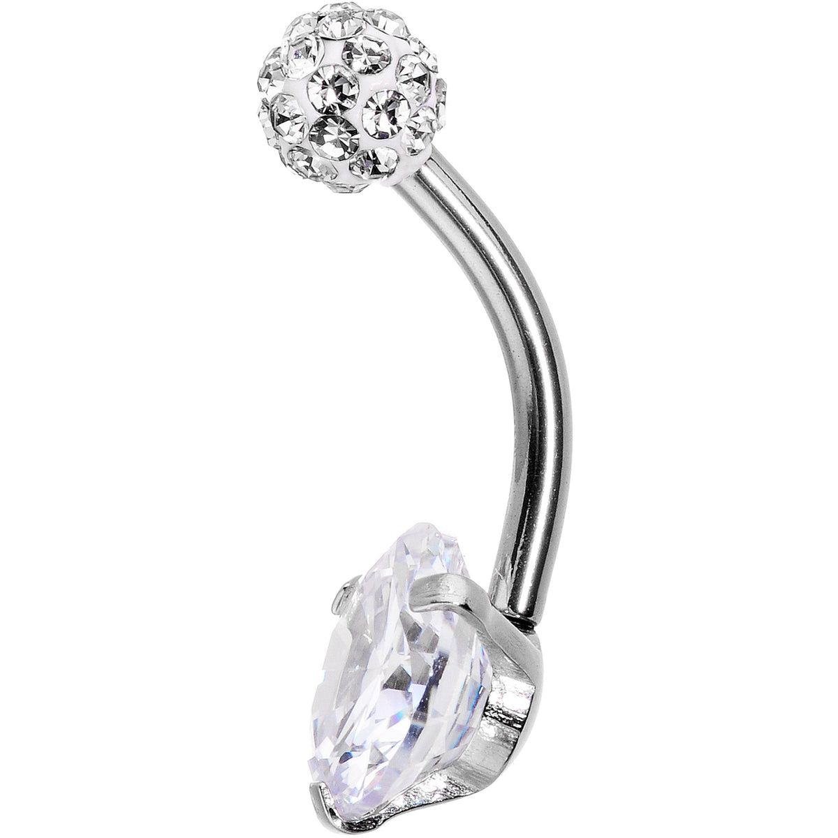 Clear Gem Days of Disco Belly Ring