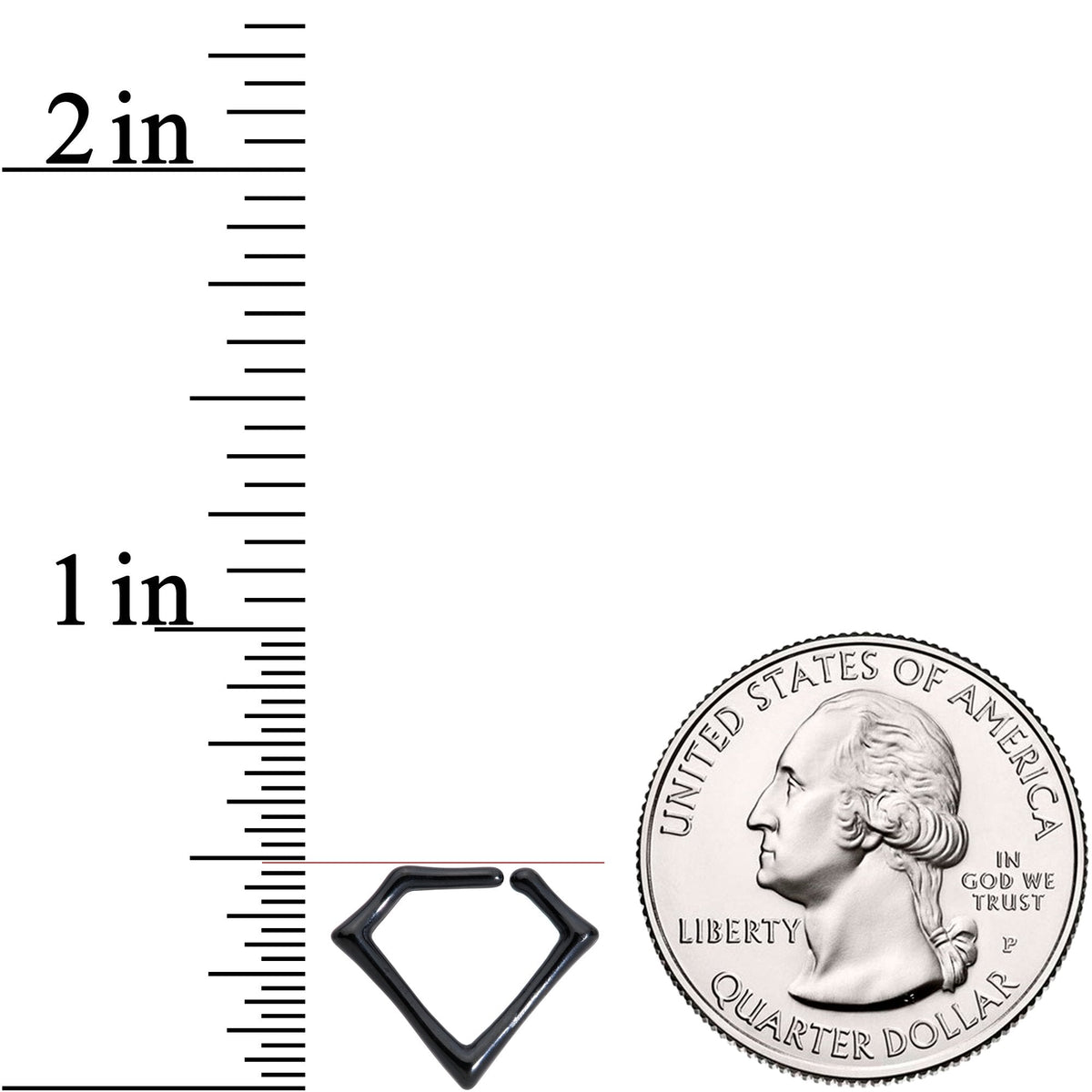 16G 5/16 Black Rhombus Closure Ring