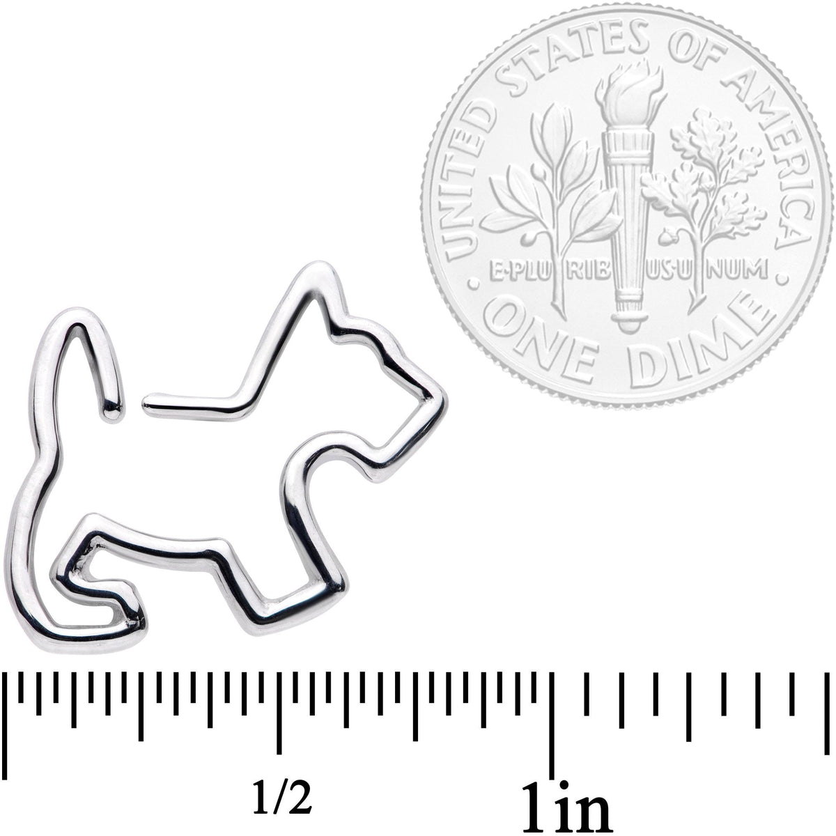 16G 5/16 Sweet Scotty Dog Closure Ring