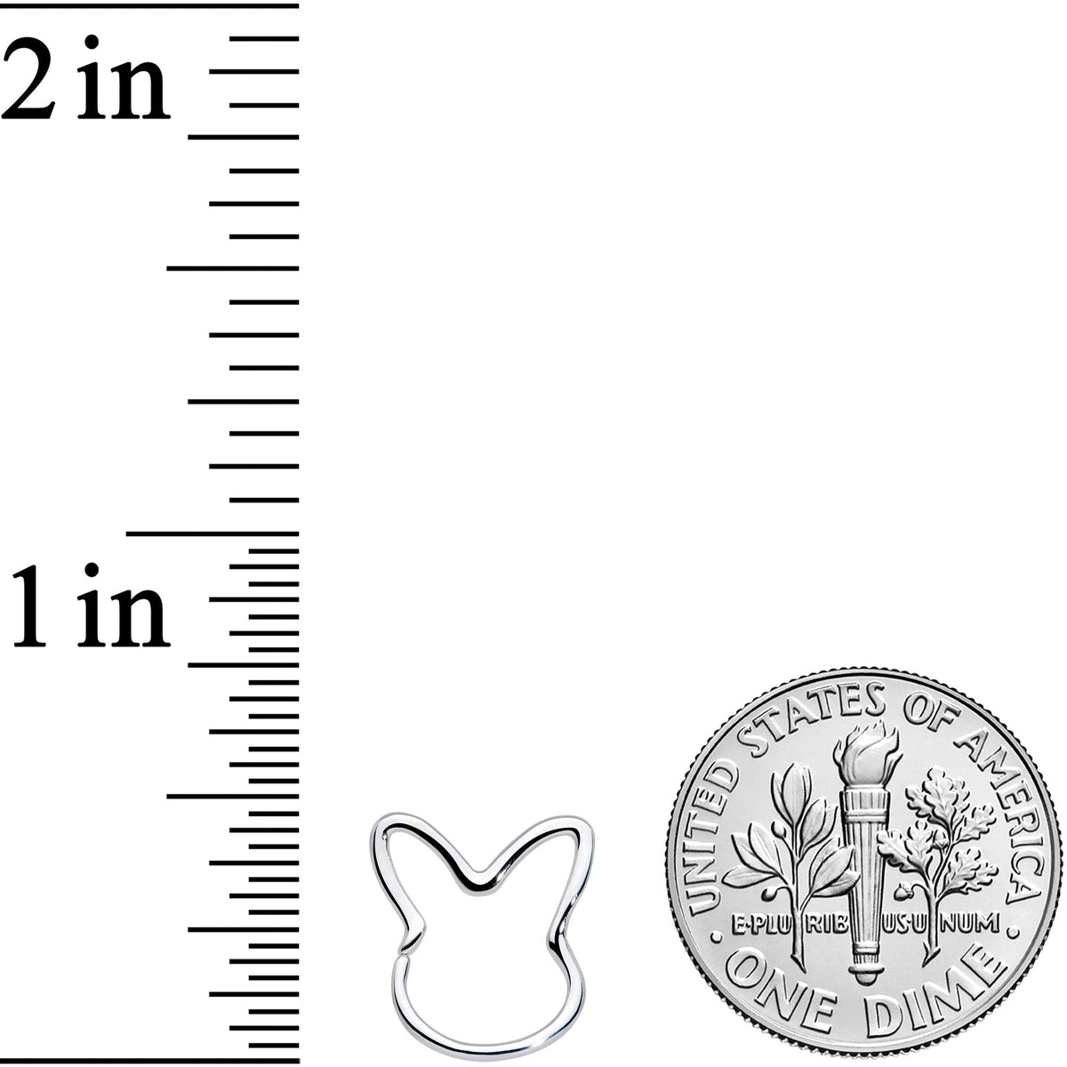 18G 5/16 Easter Bunny Rabbit Closure Ring