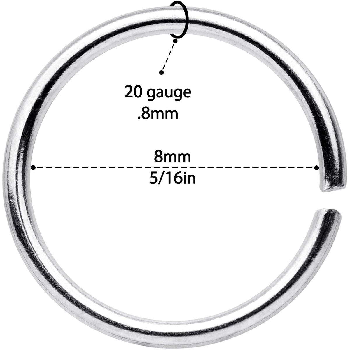 20G 5/16 Black Gold Tone Anodized Seamless Circular Ring Set of 12