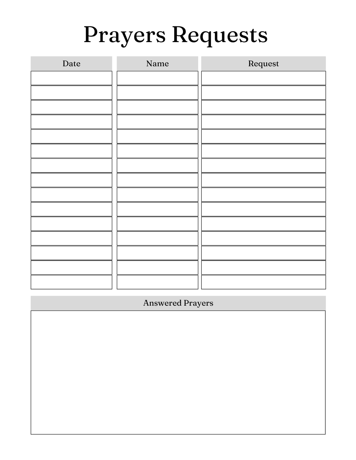 Prayer Journal